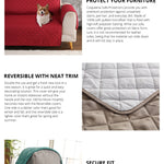 Reversible Machine Washable Sofa Couch Covers Anti-slip Recliner Sofa Protective Mat for Pet Dogs Cats, 55x196cm, 130x196cm, 190x196cm