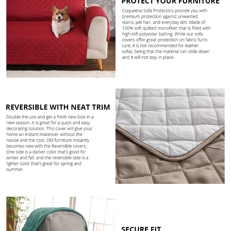 Reversible Machine Washable Sofa Couch Covers Anti-slip Recliner Sofa Protective Mat for Pet Dogs Cats, 55x196cm, 130x196cm, 190x196cm