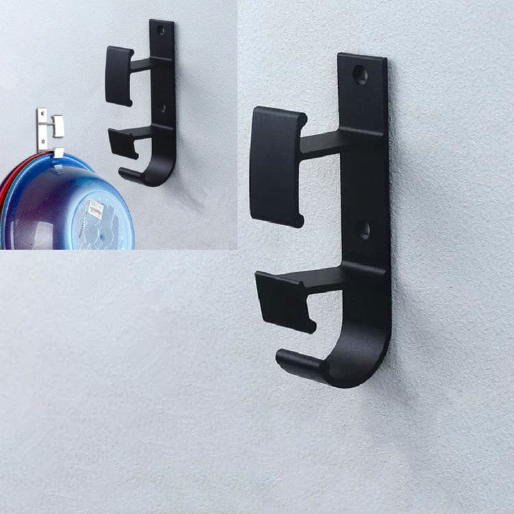 خطاف إبداعي لحوض غسيل الحمام جداري، لون رمل أسود (شريط لاصق مزدوج الوجه)