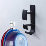 خطاف إبداعي لحوض غسيل الحمام جداري، لون رمل أسود (شريط لاصق مزدوج الوجه)
