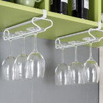 Wrought Iron Wine Glass Holder Upside Down Goblet Creative Hanging Cup Holder, 3 PCS