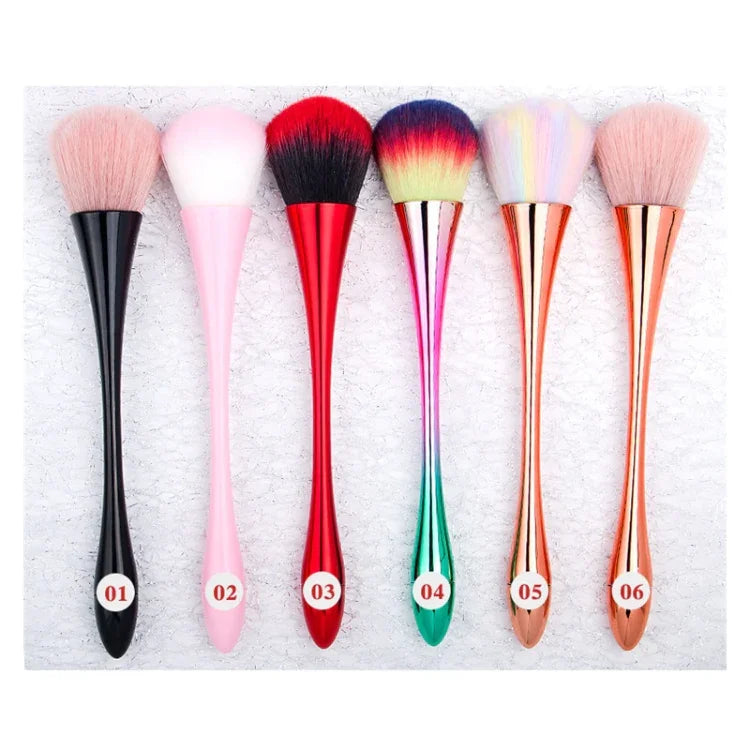 Nail Dust Cleaning Brush Nail Glitter Remover UV Gel Powder Removal Acrylic Nail Brushes Manicure Tools, Rose Gold, Rose Gold Color Hair, Red, Pink Little Waist, Black Small Waist, Gradient Color
