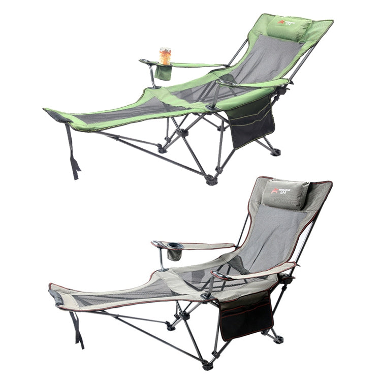 Portable Outdoor Folding Recliner Wild Fishing Camping Leisure Stool Stainless Steel Folding Beach Chair Furniture