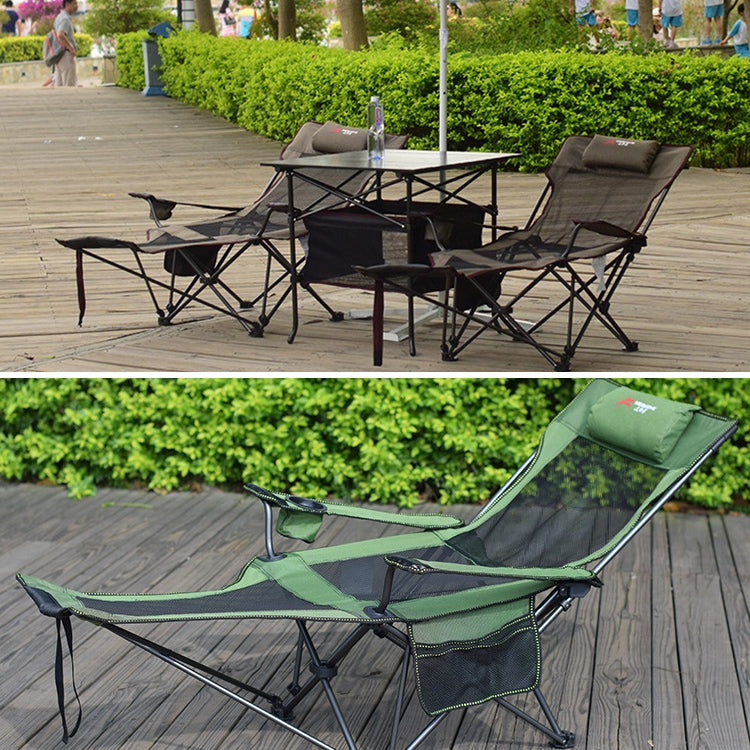 Portable Outdoor Folding Recliner Wild Fishing Camping Leisure Stool Stainless Steel Folding Beach Chair Furniture