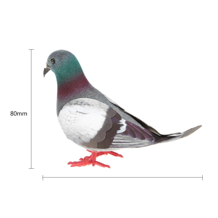 2 PCS Simulation Foam Pigeon Model Home Garden Ornament Miniature Decor, Foam Pigeon