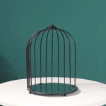 Cosmetic Storage Rack Bird Cage Desktop Shelf Dresser Skin Care Finishing Rack, Small Black, Large Black, Small Gold, Large Gold