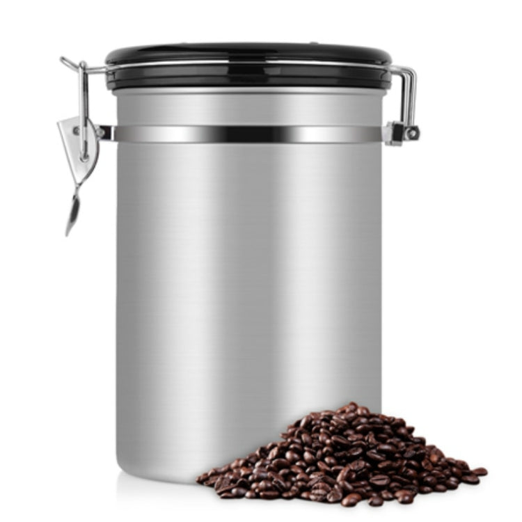 Coffee Container Stainless Steel Tea Storage Chests Black Kitchen Sotrage Canister Coffee Tea Caddies Teaware