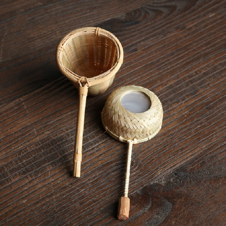 Bamboo Woven Creative Filter Reusable Filter Tea Colander Gadget, Calabash Double Section Tea Leak, Calabash Single Section Tea Leak, Bamboo Root Tea Leak, Bamboo Pole Gauze Plum Tea Leak, Bamboo Pole Hole Tea Leak, Rattan Tea Drain with Handle        ...