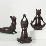 Yoga Cat Animal Figurine Home Decoration Crafts