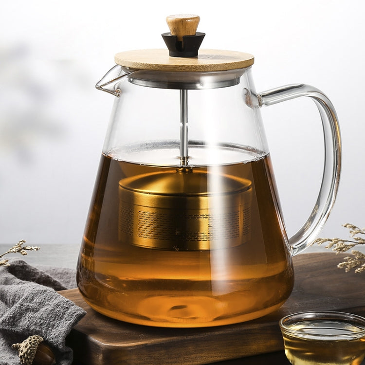 Stainless Steel Infuser Teapot Clear Borosilica Glass Filter Heat Resistant Coffee Puer Tea Pot Heated Container Boiling Kettle, 1500ml, 750ml, 950ml