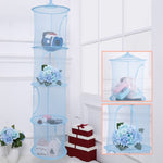 Foldable and Ventilated Four Box Toy Storage and Drying Basket