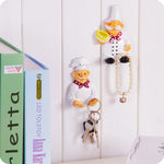 Cute Wall Self Adhesive Plug Resin Hook Kitchen Rack, Foot Drag, Hand Drag