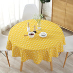Polyester Cotton Round Tablecloth Dust-proof Cotton and Linen Printing Tablecloth, 100cm, 120cm, 150cm