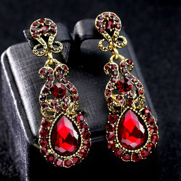 Classic Drop Earrings Exaggerated Atmospheric Alloy Stud Earrings, Red