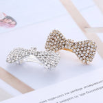 2 PCS  Fashion Women Crystal Rhinestone Hairpins Bow Knot Barrettes