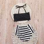 Cute Baby Girl Bikini Striped Triangle Bow Bathing Suit Proud Princess Beachwear, 110, 70, 80