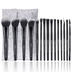 Zoreya Brand Soft Synthetic Bristles Makeup Brush Set Eye Make Up Tools Cruelty Free Black Blending Crease Foundation Brushes