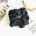 2 PCS Large Intestine Ring Hair Band Women Fabric Ponytail Seamless Stretch Hair Jewelry