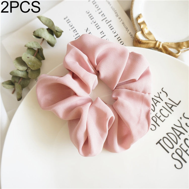 2 PCS Large Intestine Ring Hair Band Women Fabric Ponytail Seamless Stretch Hair Jewelry