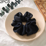 2 PCS Large Intestine Ring Hair Band Women Fabric Ponytail Seamless Stretch Hair Jewelry