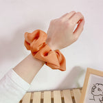 2 PCS Large Intestine Ring Hair Band Women Fabric Ponytail Seamless Stretch Hair Jewelry