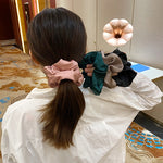 2 PCS Large Intestine Ring Hair Band Women Fabric Ponytail Seamless Stretch Hair Jewelry