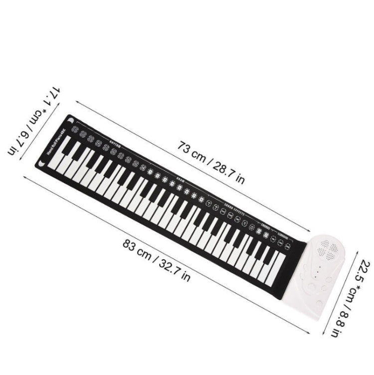 49-Key Portable Hand-Rolled Piano With Horn Children Beginners To Practice Electronic Piano, 49-Key Hand-Rolled Piano