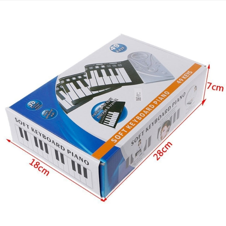 49-Key Portable Hand-Rolled Piano With Horn Children Beginners To Practice Electronic Piano, 49-Key Hand-Rolled Piano
