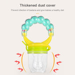 Baby Nipple Fresh Food Fruit Milk Feeding Bottles Learn Feeding Drinking Handle Teething Pacifier with Bell, S, M, L