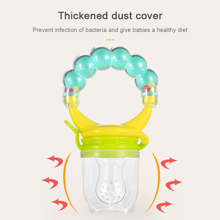 Baby Nipple Fresh Food Fruit Milk Feeding Bottles Learn Feeding Drinking Handle Teething Pacifier with Bell, S, M, L