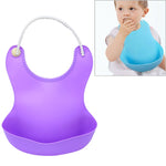 Baby Infant Toddler Waterproof Silicone Bib Infants Feeding Lunch Roll-up Apron