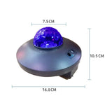 LED Water Wave Laser Starry Sky Projector Light USB Remote Control Bluetooth Voice Control Laser Light Rotating Magic Ball Light