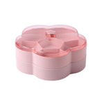 Flower-shaped Transparent Wedding Candy Snack Dried Fruit Storage Box, Single Layer, Double Layer