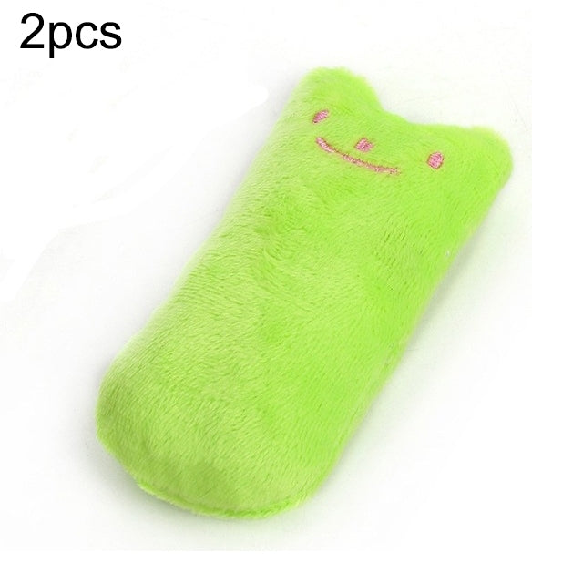 2 PCS Teeth Grinding Catnip Toys Funny Interactive Plush Cat Toy Pet Kitten Chewing Toy  Claws Thumb Bite Cat mint for Cats