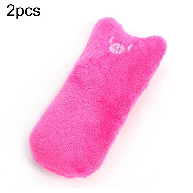 2 PCS Teeth Grinding Catnip Toys Funny Interactive Plush Cat Toy Pet Kitten Chewing Toy  Claws Thumb Bite Cat mint for Cats