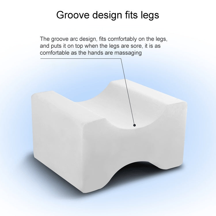 Orthopedic Memory Foam Knee Wedge Pillow for Sleeping Sciatica Back Hip Joint Pain Relief Contour Thigh Leg Pad Support Cushion, White, Grey grid, Navy Blue grid, White+bandage, Grey grid+bandage, Navy blue grid+bandage, The reversible gel+white       ...