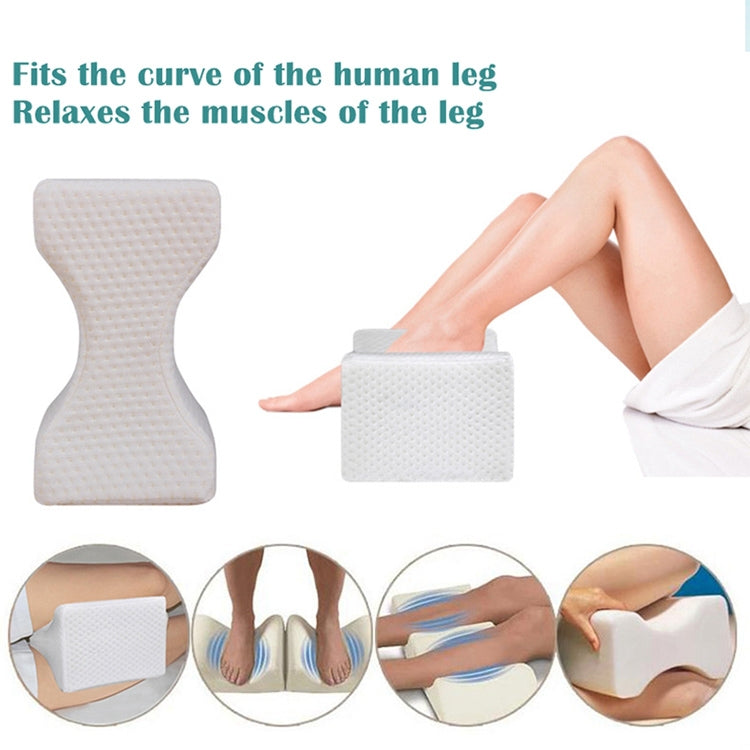 Orthopedic Memory Foam Knee Wedge Pillow for Sleeping Sciatica Back Hip Joint Pain Relief Contour Thigh Leg Pad Support Cushion, White, Grey grid, Navy Blue grid, White+bandage, Grey grid+bandage, Navy blue grid+bandage, The reversible gel+white       ...