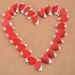 50 PCS Mini Red Heart Love Wooden Photo Paper Peg Pin Clothespin Craft Postcard Clips, Postcard Clips