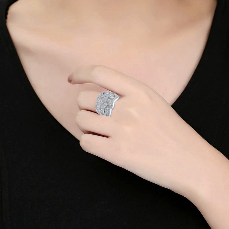 خواتم نسائية فاخرة بأحجار الزركون، مقاس 6