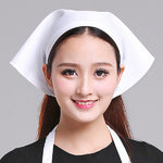 Waiter Men and Women Kitchen Work Turban Hat Triangle Scarf Chef Hat, Adjustable
