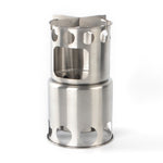 Outdoor Stainless Steel Windproof Stove Portable Camping Roast Stove Set, Wood Stove, Stove Set, Stove Set+Wood Stove