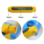 Magnetic Chalk Holder Dustless Double Spring Chalk Pen Holder Auto-adjust Chalk Clip, Ramdom Color, Auto-adjust Chalk Clip