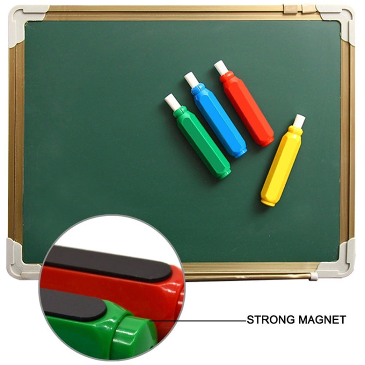 Magnetic Chalk Holder Dustless Double Spring Chalk Pen Holder Auto-adjust Chalk Clip, Ramdom Color, Auto-adjust Chalk Clip