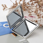 Small Mirror Folding Portable Cosmetic Mirror Flip Double Mirror