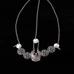 Silver Vintage Tassel Hair Jewelry Metal Coin Headband Long Punk Head Chain Piece Forehead Headpiece