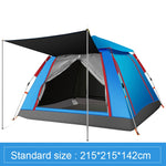 Outdoor 3-4 People Beach Thickening Rainproof Automatic Speed Open Four-sided Camping Tent, Automatic Vinyl, Upgraded Large Vinyl
