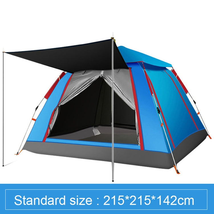 Outdoor 3-4 People Beach Thickening Rainproof Automatic Speed Open Four-sided Camping Tent, Automatic Vinyl, Upgraded Large Vinyl