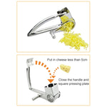 Cheese Grater Rotory Container Stainless Steel Hand-Crank Rotary Shredder, with 3-4 holes, with 7-8 holes, with 9-10 holes, with flakes