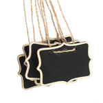 12 PCS Mini Blackboard Wood Message Board Chalkboard with String Wedding Home Party Decor, Wooden Blackboard 3
