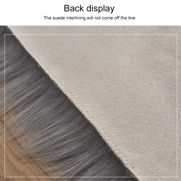 Luxury Rectangle Square Soft Artificial Wool Sheepskin Fluffy Rug Fur Carpet, 120x160cm